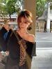 Autumn Black Leopard Print Off-Shoulder Top for Women - Chic, Sweet, and Stylish