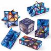 2 In 1 Star Sky Cube Magic Cube Toy Infinity Cube Fidget Toy Puzzle Twist Toys Creative Decompression Plaything Birthday Gift
