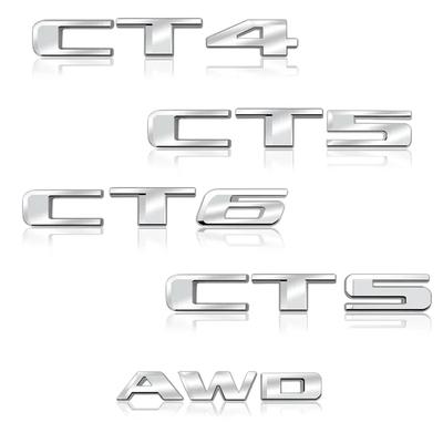 Metal Car Rear Trunk Emblem Badge Sticker For CT4 CT5 CT6 XT4 XT5 XT6 CTS XTS ATS SRX SRX4 ATSL AWD 25T 28T 40T