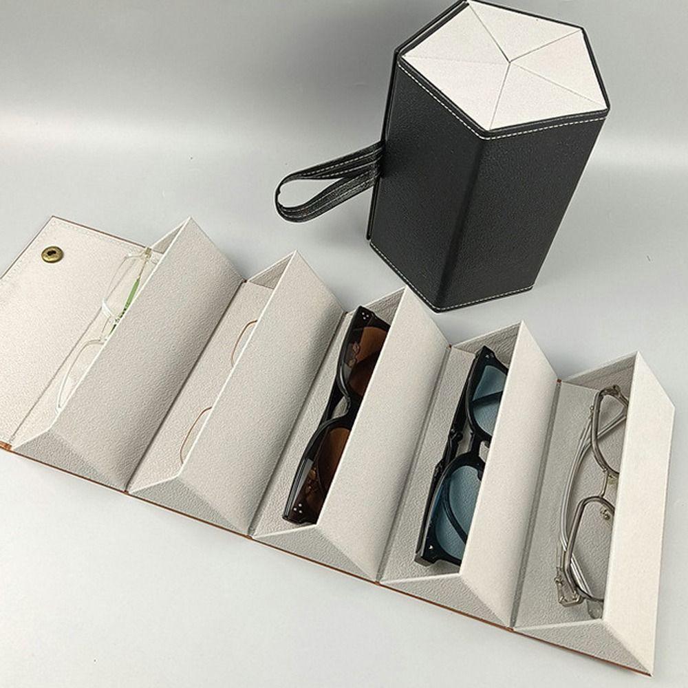 Compact Design Glasses Organizer Hard Shell Storage Box Portable Eyeglasses Holder  Display