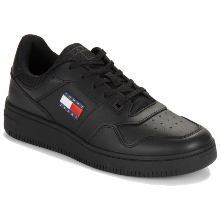 Tommy Hilfiger Zapatillas de Moda Versátiles de Caña Baja para Mujer Zapatillas Negras EN0EN02518BDS