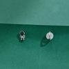 925 Sterling Silver Asymmetrical Astronaut & Cat's Eye Stone Planet Stud Earrings for Women - Niche Design, Light Luxury Jewelry
