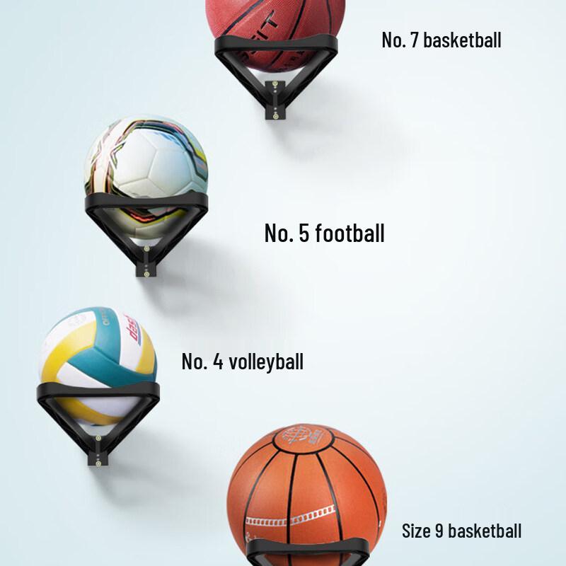 No-Drill Wall-Mounted Ball Storage Rack Set