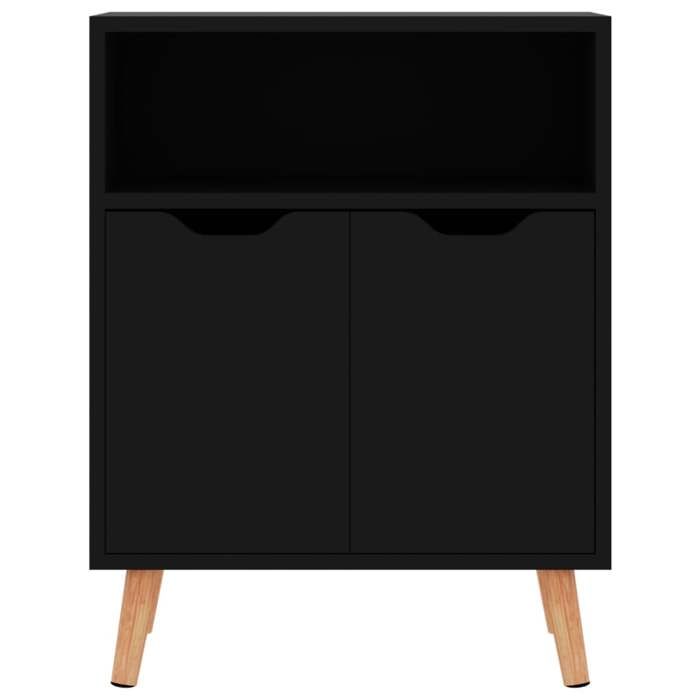 VidaXL Buffet noir brillant 60x30x72 cm bois d'ingénierie 326829