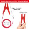 Electric Fence Alligator Clips 2 PCS Electric Fence Jump Cable with Crocodile Clip Alligator Clips Cable for Solar Fence