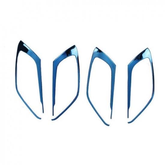 For Mazda CX-5 2017-2024 Blue Titanium Inner Door Handle Lock Frame Trim 4PCS
