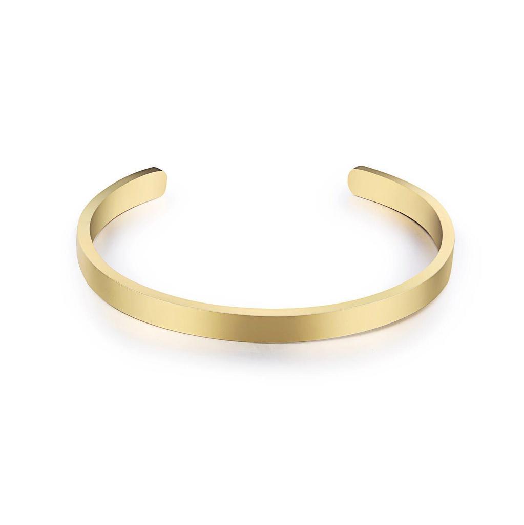 Stainless Steel C-Shaped Openable Bracelet, 5MM, 15CM, Smooth Surface, Engravable.