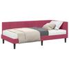 Corner Bed Frame with Mattress and Headboard 2 Pcs Green Velvet
