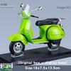 1/10 Scale Vespa 125 Urban Mini Motorcycle Model Die Cast Metal Recreational Motorcycle Toy Simulation Sound & Light Kids Gift