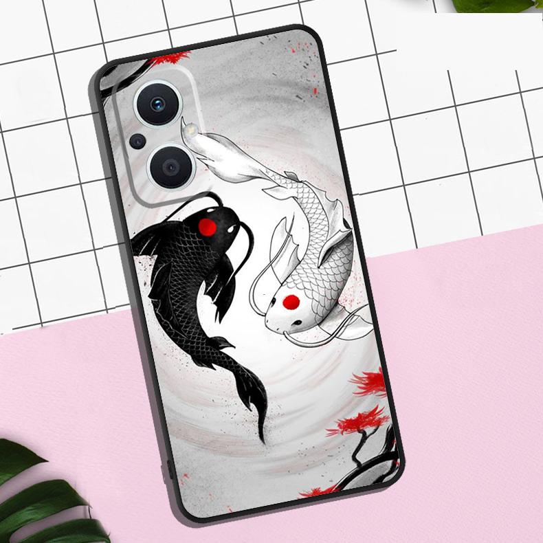 Koi Fish Carp Case For OPPO Reno 11 12 13 F 8T 7 8 10 Pro OPPO Find X8 Pro X3 X6 Pro X5 Lite Cover Coque