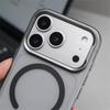 Metal Lens Matte Frosted Translucent For Magsafe Case For iPhone 17 Pro Max 17Pro 16 15 Pro Max Magnetic Wireless Charging Slim Hard PC Cover