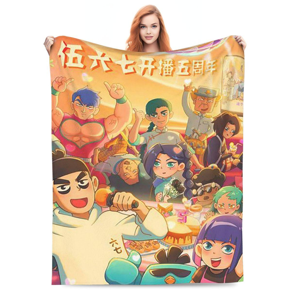 Exquisite Fashion Items Unisex Scissor Seven Action Manga Cartoon Blanket Fleece Sofa Throw Blanket Throw Blankets For Bedroom Outdoor Throws Bedspread Quilt