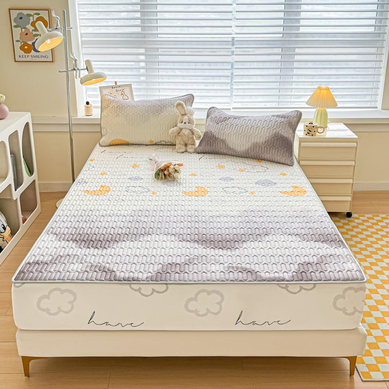 

Bonenjoy Летний наматрасник Охлаждающий на ощупь Покрывало Стеганый чехол на кровать Размер Квин Пододеяльник fundas de colchón (Нет наволочки) 150x200x25cm 1pc