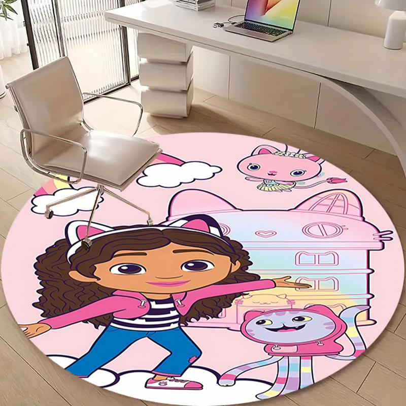 1pc Gaby's Bubble House3 Design Printed Area Round Carpet for Bedroom Living Room Home Decor Rugs Mat Non Slip Mat Rug for Bedside