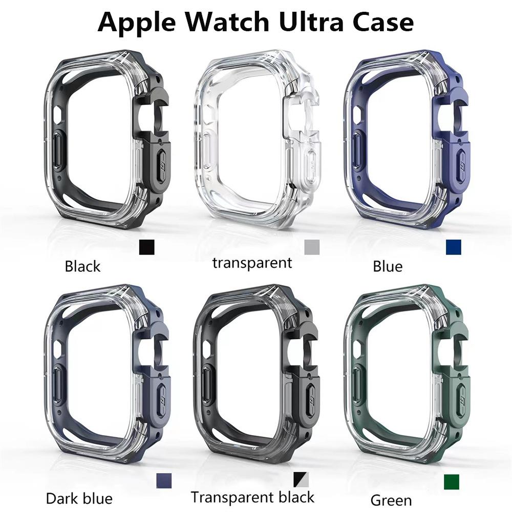 Etui Na opaskę Apple Watch Ultra2 1 49mm Pokrycie PC Ramka do Iwatch Seria 9 8 7 SE 6 5 4 Ochronna obudowa Zderzak Pokrywa