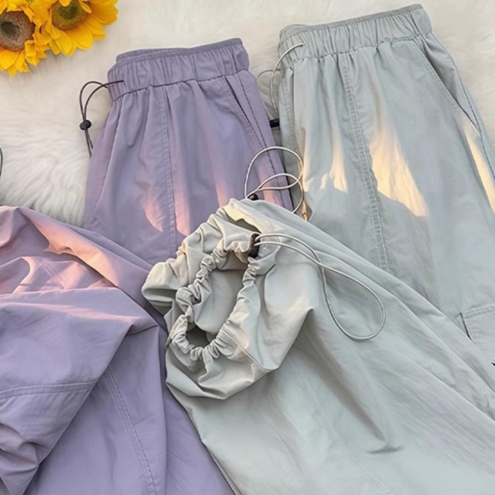 6-16 Years Kids Girls Loose Drawstring-cuffed Pants Fitness Pants