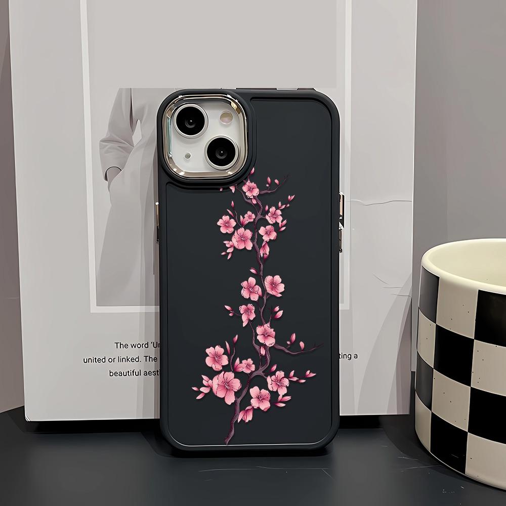 Pink Flowers Phone Case Suitable For IPhone 16 15 Plus 14 13 12 11 Pro Max XS XR 7 8 Case Cover Funda For IPhone 16 15 14 Plus