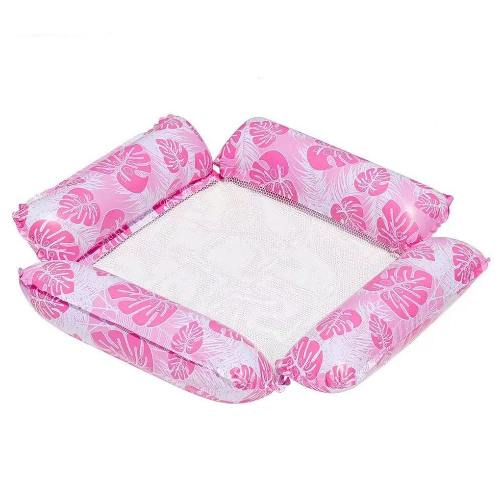 Inflatable Water Hammock Swimming Pool Floating Bed Foldable Summer Lounger Chair for Adult Beach Vacation Party