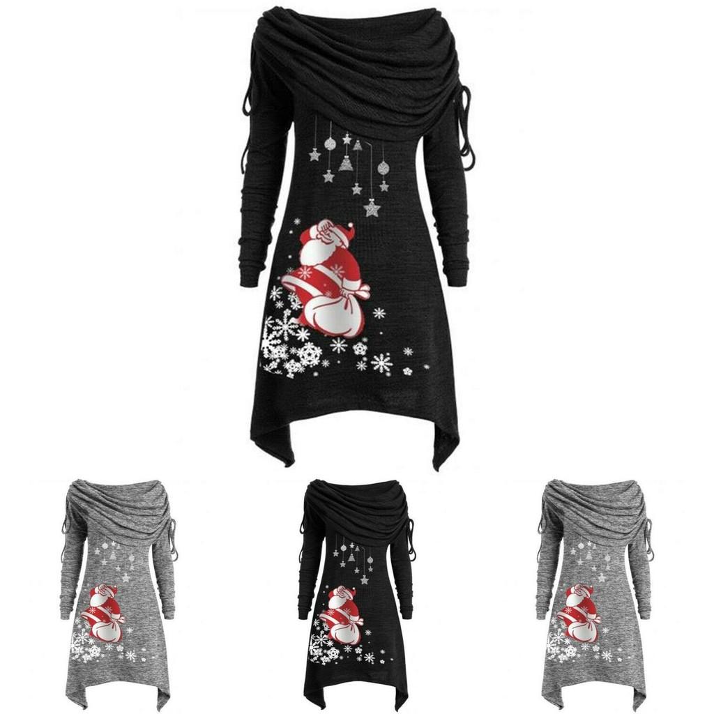 Festive Women's Santa Claus Sweater Jumper With Soft Material For Christmas Celebrations