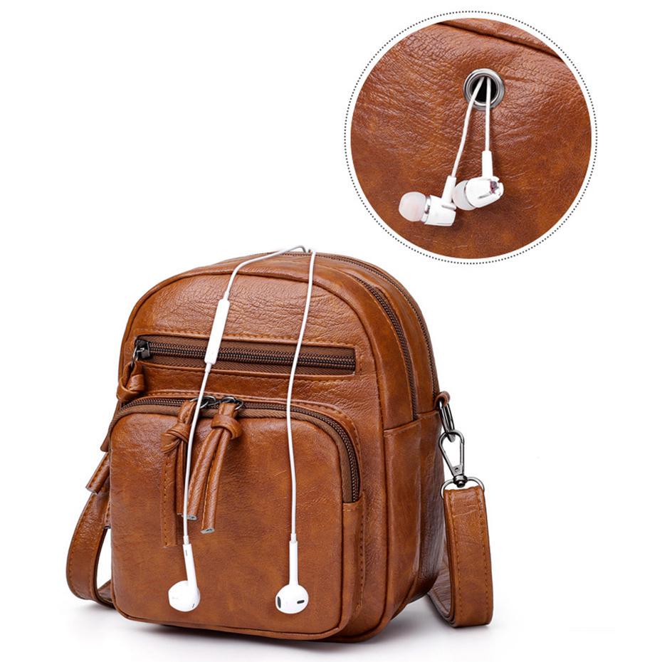 Große Kapazität 3 Schicht Frauen Umhängetasche Mode Kleine Schulter Tasche Damen Kleine Vintage Tasche Weiche Leder Weibliche Mini Bolsa