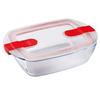 Boîte rectangulaire avec couvercle - PYREX - 1451024 - 23 x 15 cm - 1,1 L - Cook &amp; Heat - Base en verre borosilicate