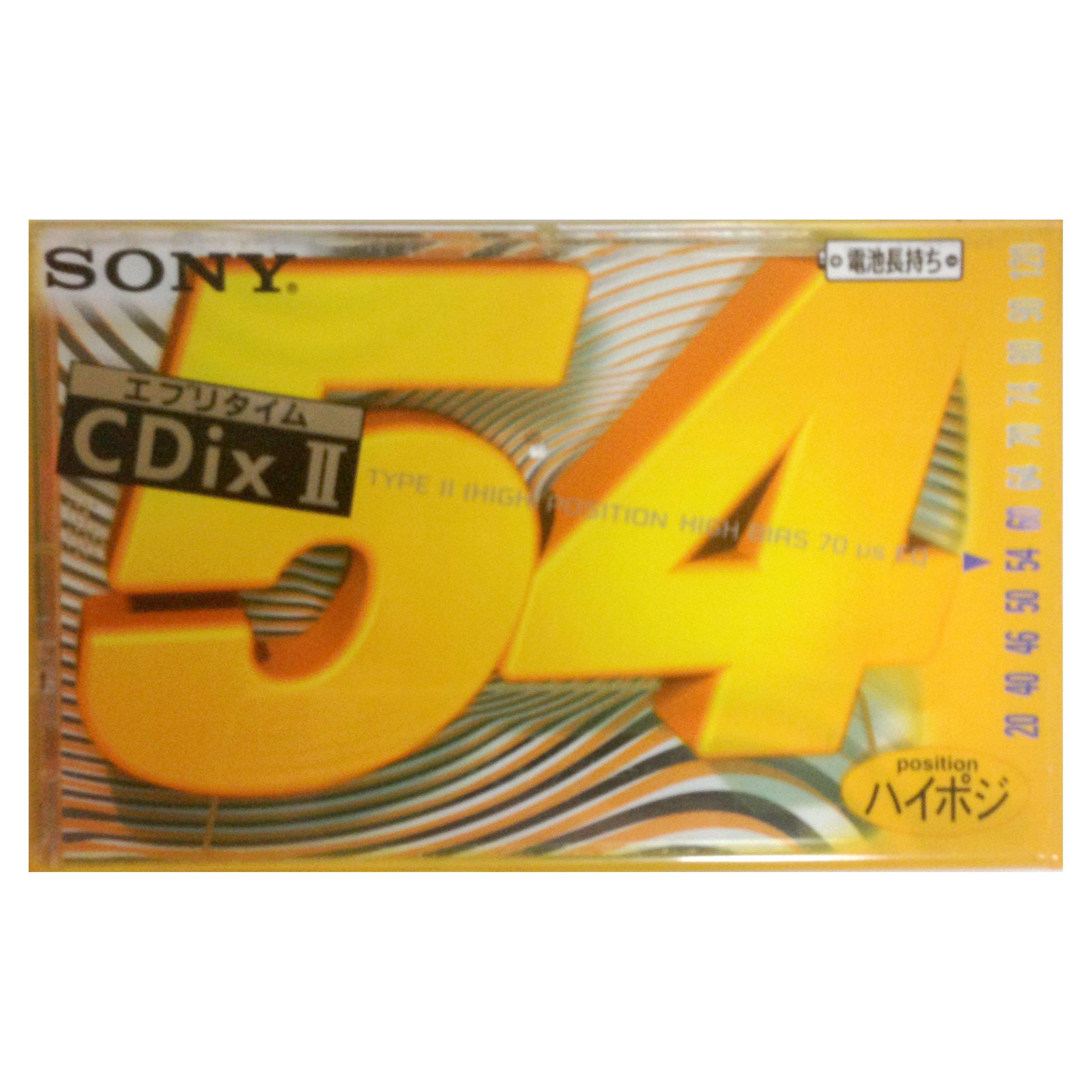 

Sony CDix II 54 High Positive Cassette Tape C-54CDX2D