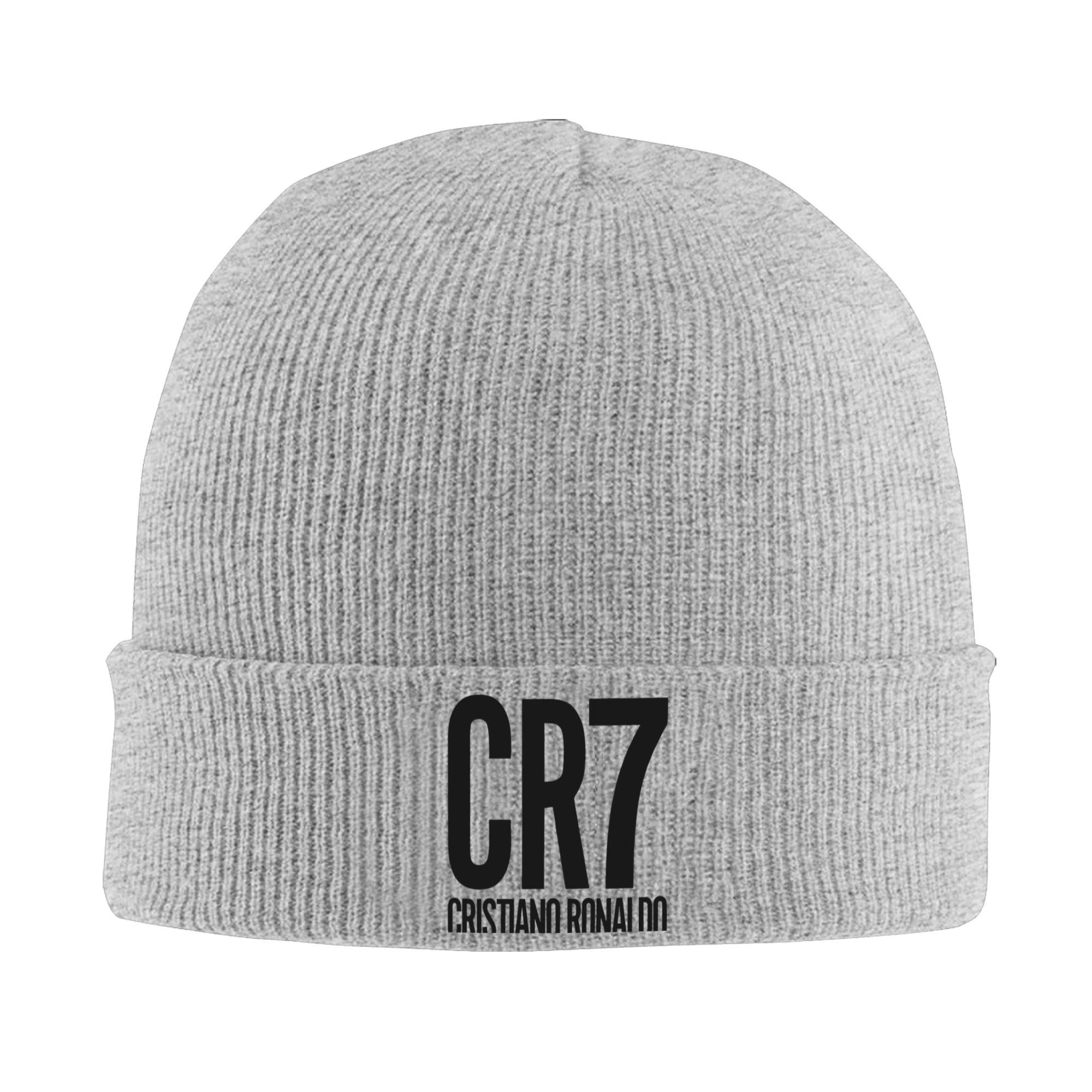 

Siuuu Cr Knitted Caps for Women Unisex Beanie Winter Hats Acrylic Warm Cap One Size