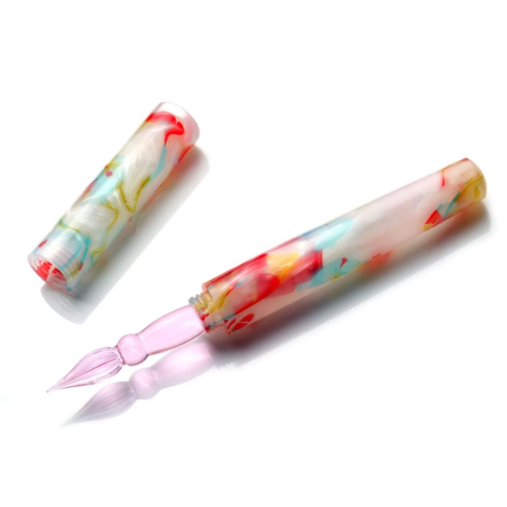 Brush Shop Glass Fountain Twist Smooth Writing Handcrafted Glass Pen Seventy-two Pen, Pen, Pen, Letter, Stationery, Illustration, Transparent, Feel,