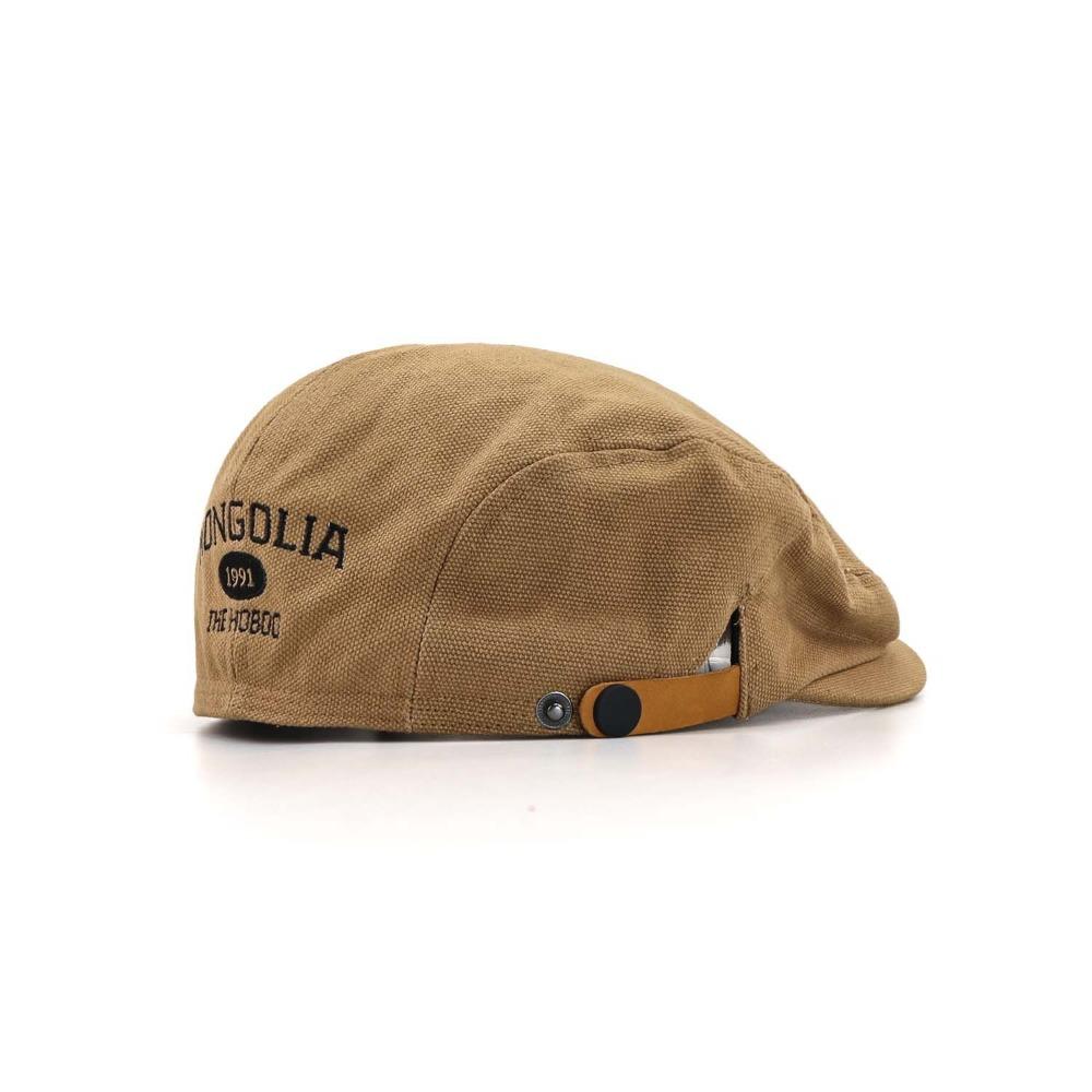Cotton Letter Embroidery Beret Flat Newsboy Cap Fashion Forward Hat  Spicy Girls