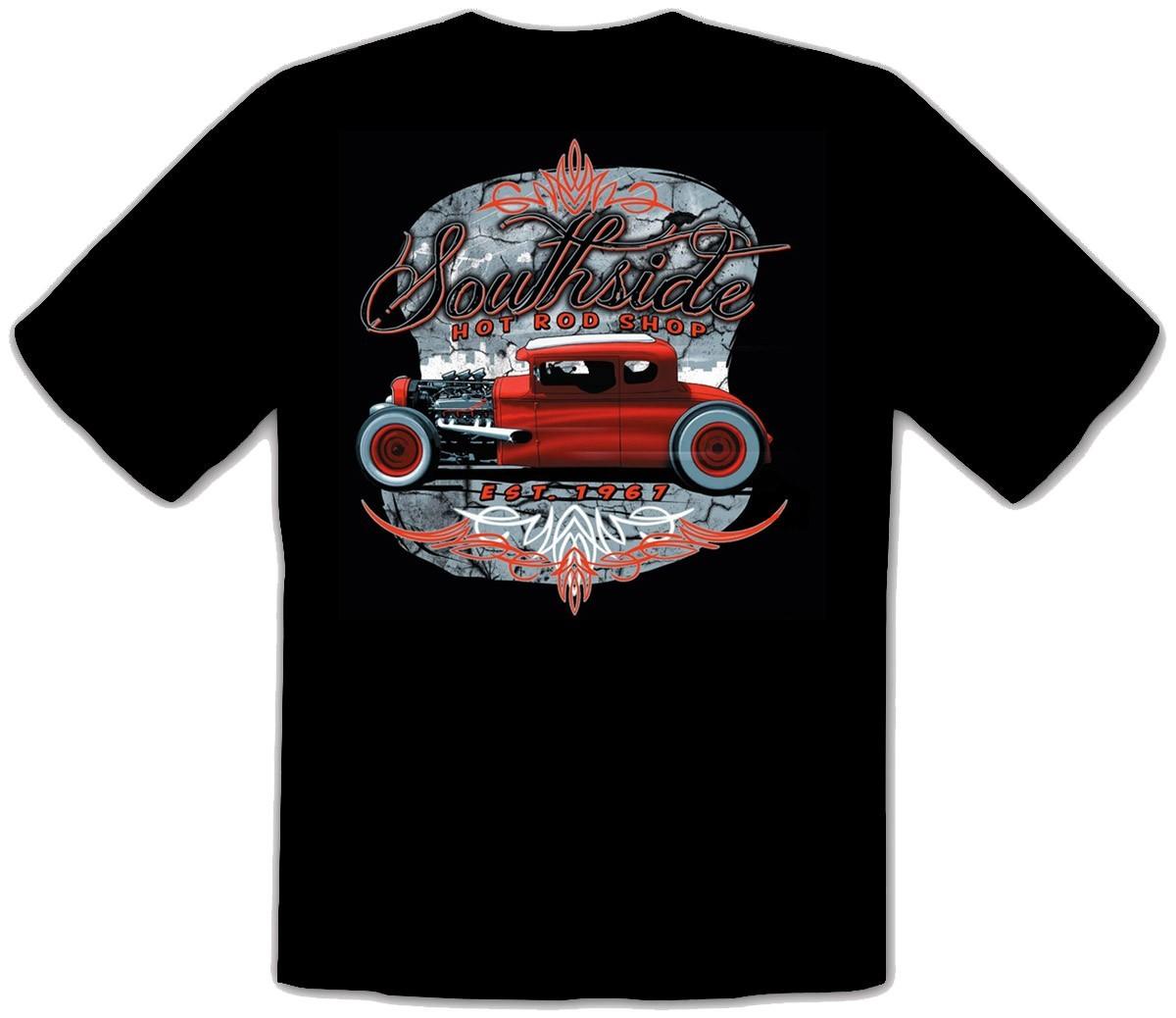 Hot Rod US Car Vintage Classic Car Rockabilly Black T-shirt 330SWKids L