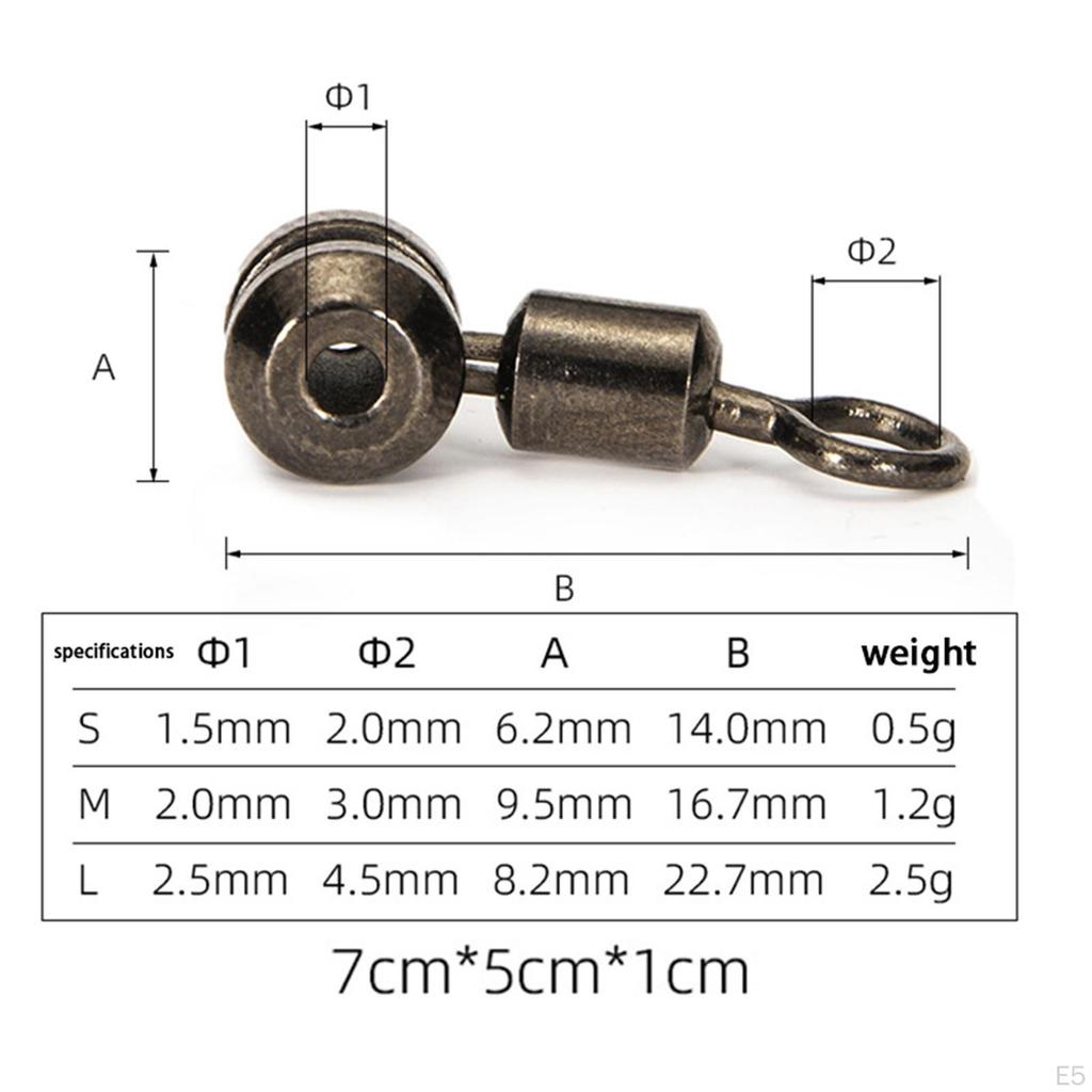 Fishing Swivel Connectors High Strength Strong Clip for Saltwater Trolling Sea