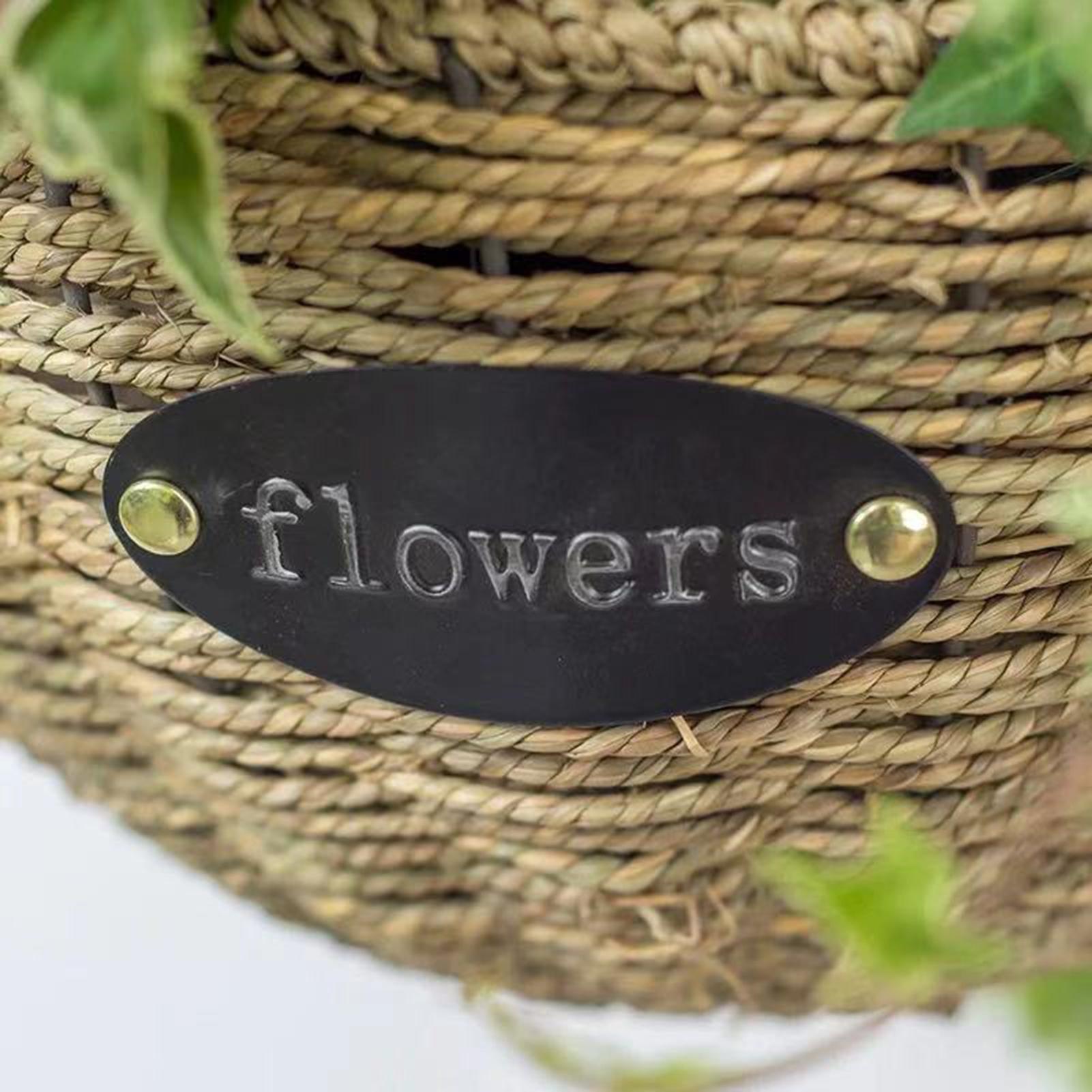 

Round Woven Rattan Hanging Basket Natural Material for Plants Home Balcony Decoration 20CM