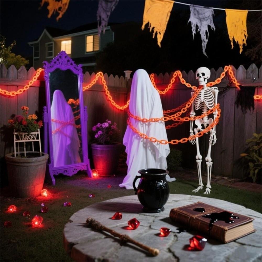 Plastic Halloween Chain Lights 2/3M String Lights Luminous Halloween Chain Props  Outdoor