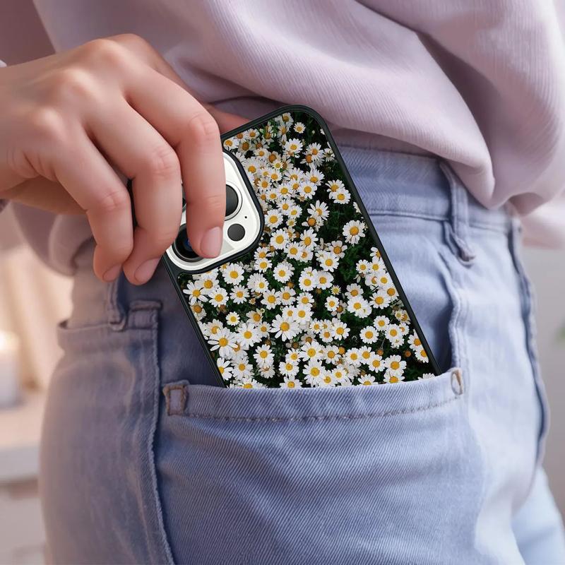 Daisy Flower Phone Case For iPhone 17 Air 15 16e 14 13 Pro Max Coque 12 11 Pro Max PLUS cover
