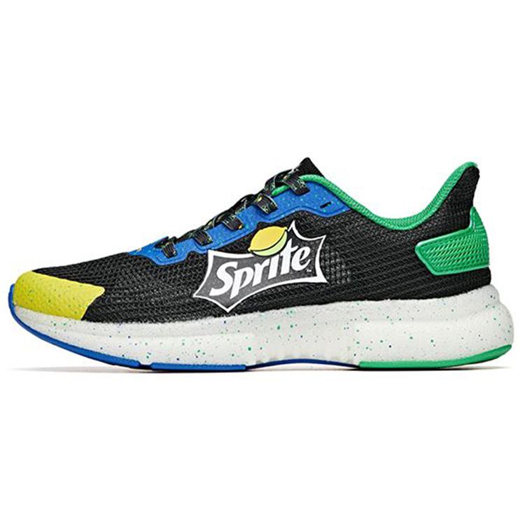 New Sprite X Anta Cushioning Anti Slip And Wear Resistant Rebound Low Top Running Shoes Men's Black Green Yellow 112025520-14