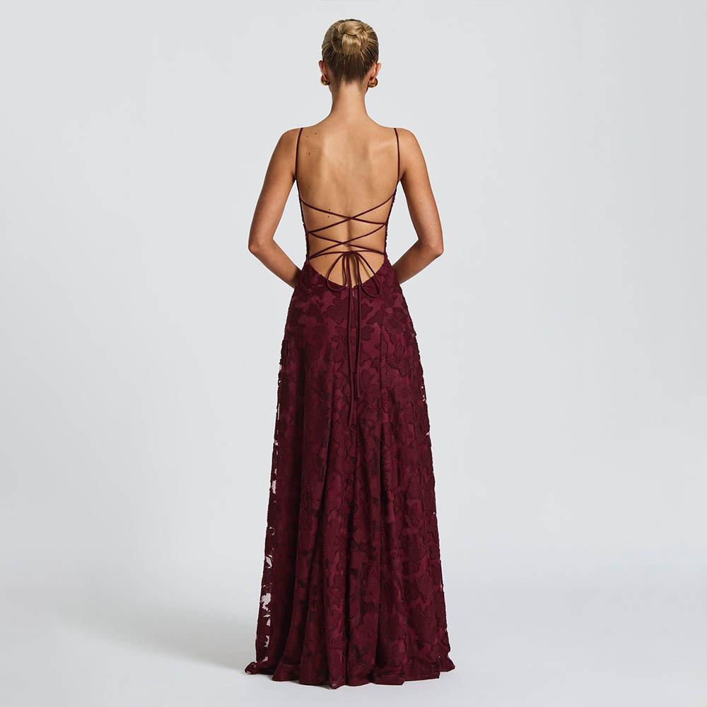 European and American style women's evening dress new fashion versatile Spice Girl style burgundy sexy suspender skirt