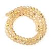 1 Strand 3/4/6/8/10mm Faceted Crystal Beads Brilliant Gold Glass Loose Bead For Jewelry Making DIY Bracelet Necklace Accessories