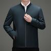 2026 Spring Men's Plus Size Business Jacket - Solid Color, High-End Stand-up Collar Outerwear