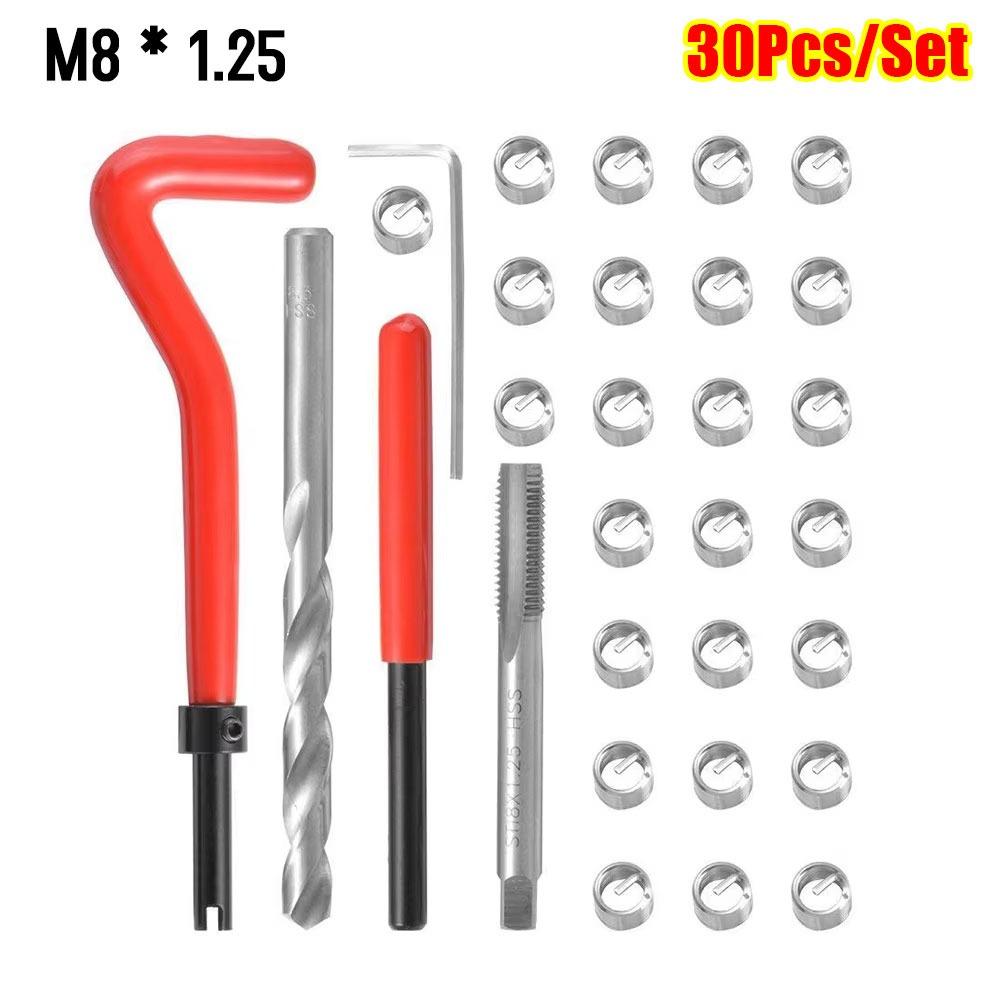 30Pcs/Set M5 M6 M8 M10 Helicoil Car Pro Coil Tool Screw Thread Inserts  Auto Car Accessory