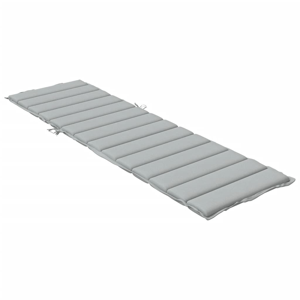 VidaXL Sonnenliegen-Auflage Melange Hellgrau 200x50x4 cm Stoff