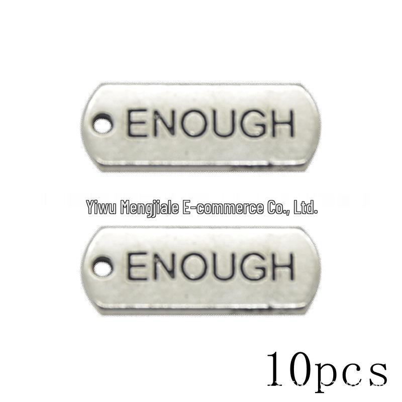 DIY Vintage Gold Inspirational Word Tag Pendant for Jewelry Making