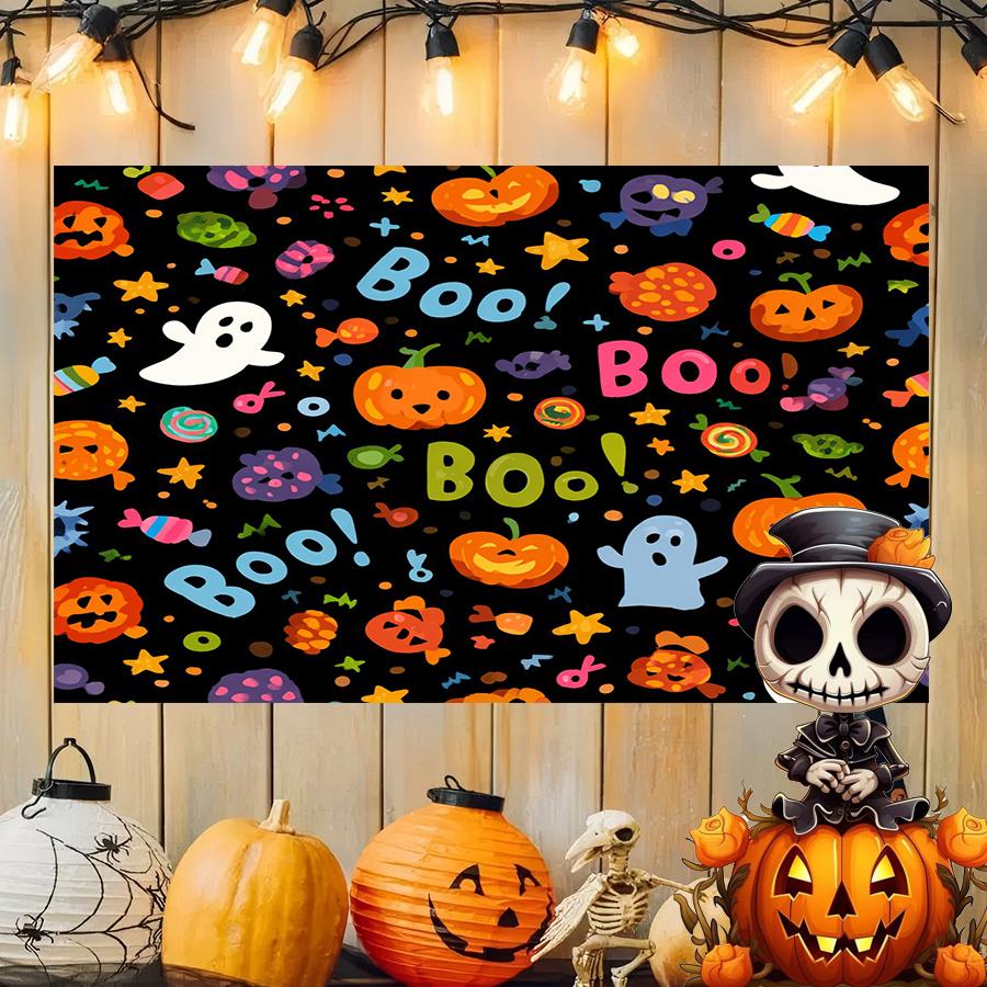 Cute Pink Halloween Background Cloth Hanging Cloth Bedroom Bedside Decorative Wall Cloth Rental Dormitory Tapestry