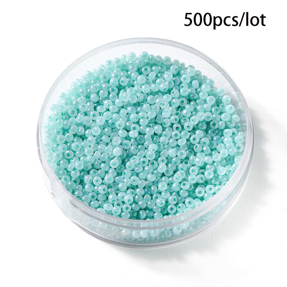 500/800Pcs/Lot 2/3mm Candy Color Glass Seed Beads Cute Bulk Small Bead Bracelet Handicraft for DIY Jewelry Making Accessories