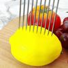 Stainless Steel Onion Cutter Holder Food Slicers Assistant Tomato Onion Slicer Holder Vegetables Cutting Fork Kitchen Gadgets