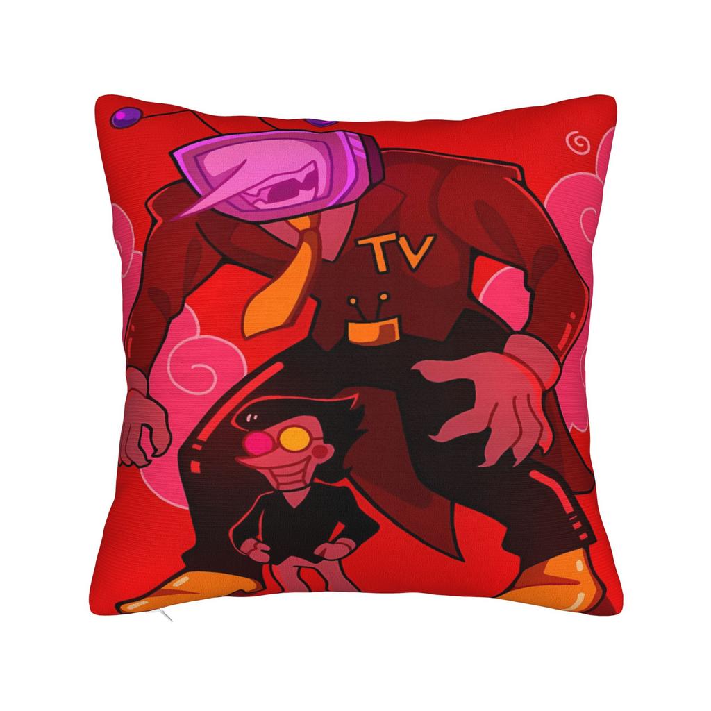 Deltarune 3 Tenna It Is Tv Time Pillow Case Soft Pillow Cover Novelty Cushion Cover For Living Room Bed Chair