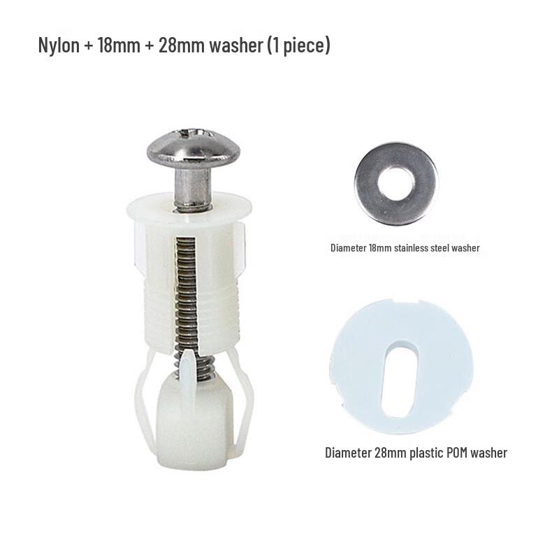 Shengbai Toilet Seat Fixing Kit with Expansion Screws & Plastic Nuts