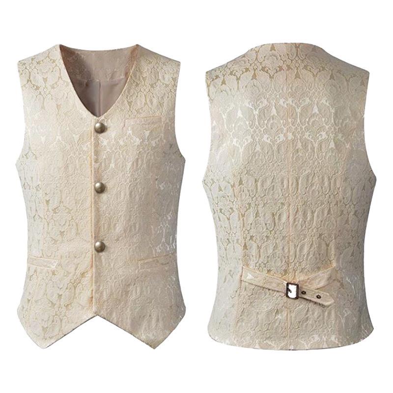 Gilet court rétro médiéval pour homme pour Halloween