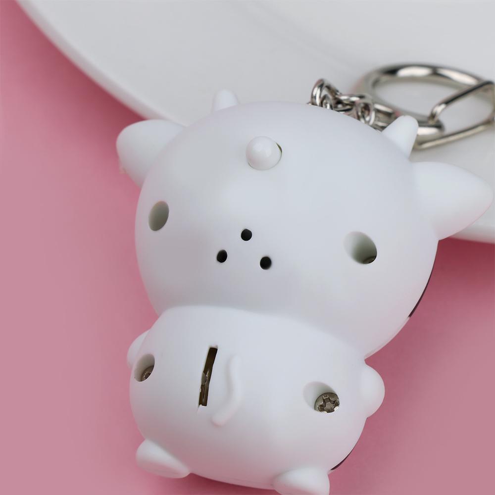 Gifts Vocal Cow Design Key Rings LED Lights Key Chain Luminescent