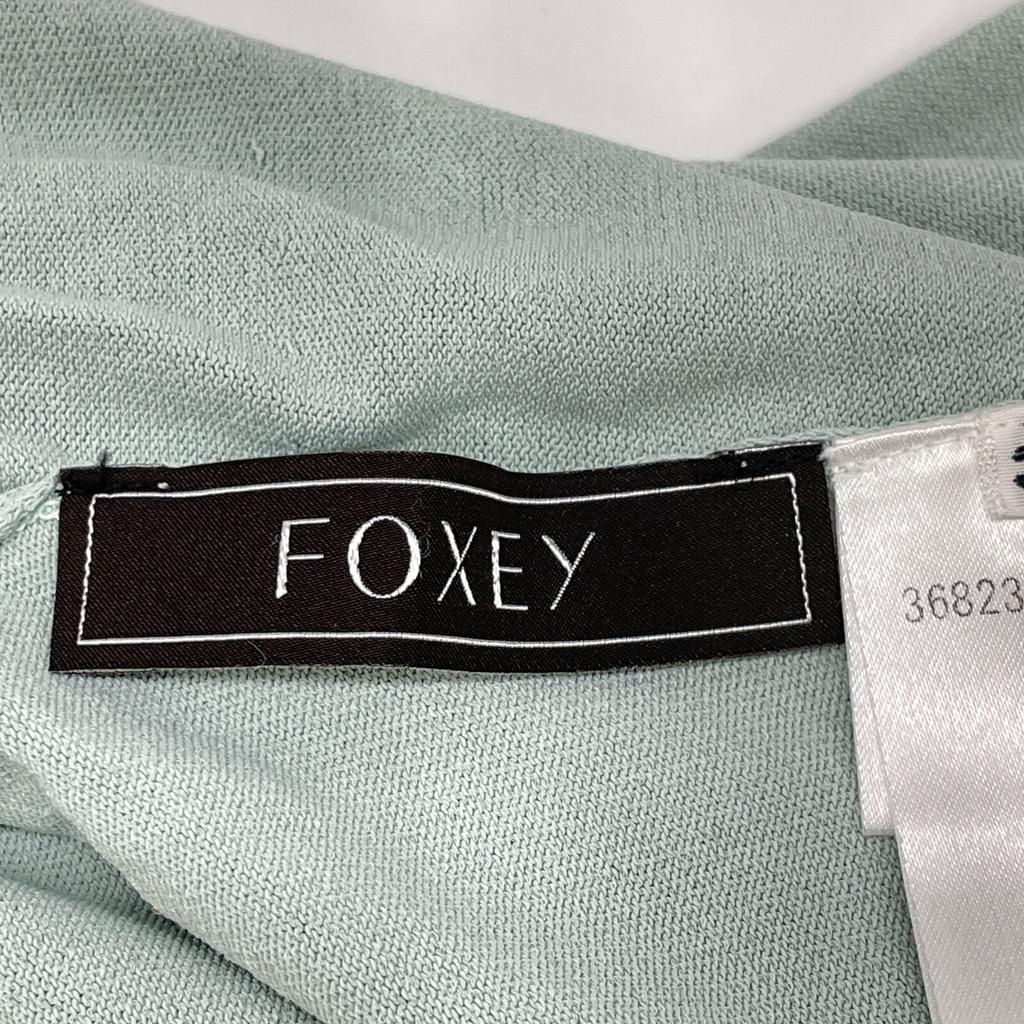 FOXEY 36823 Blue Crew Neck Cardigan tops 38 blueUsed