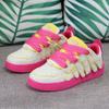 Can Trend Bread Shoes Couple Flat Small White Shoes Women's Skateboard Shoes Letter Casual Shoes Women's
